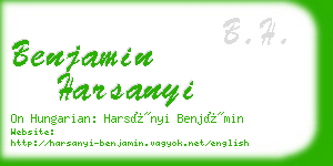 benjamin harsanyi business card